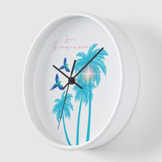 Love Letter Design - Love, Summer xxoo 壁時計 (傾斜)