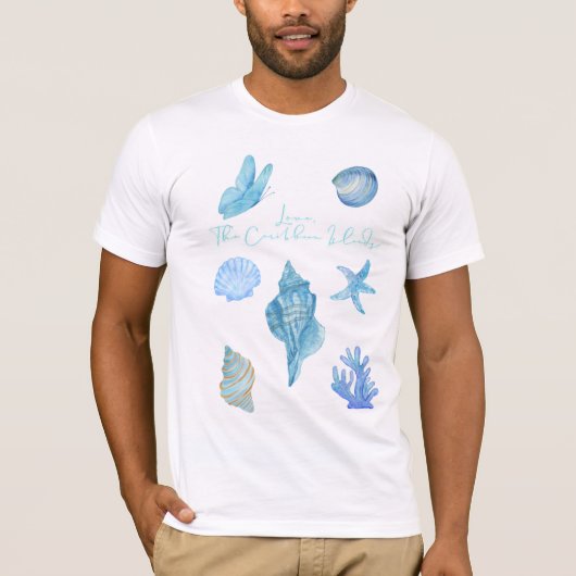 Love Letter Design-Love, The Caribbean Islandsxxoo Tシャツ (正面)