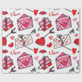 Love Letter Doodles ラッピングペーパー (フラット)