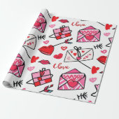 Love Letter Doodles ラッピングペーパー (アンロールド)