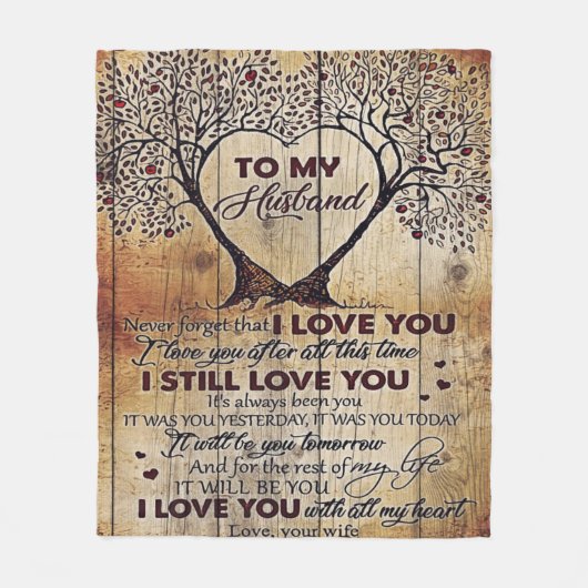Love Letter To Husband | Special Gift For Man | フリースブランケット (正面)