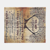 Love Letter To Husband | Special Gift For Man | フリースブランケット (正面(横))