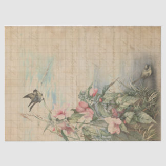 Love Letter with Hibiscus Decoupage | Tissue Paper 薄葉紙