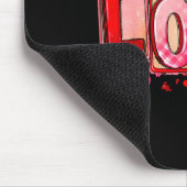 Love Lettering Leopard Day Pink Valentine s マウスパッド (コーナー)