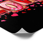 Love Lettering Leopard Day Pink Valentine s Humor ポスター (角)