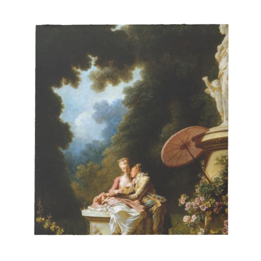 Love Letters by Jean Honore Fragonard ノートパッド (正面)