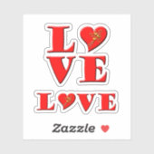 Love Letters 'L O V E' Scrap Book シール (シート)