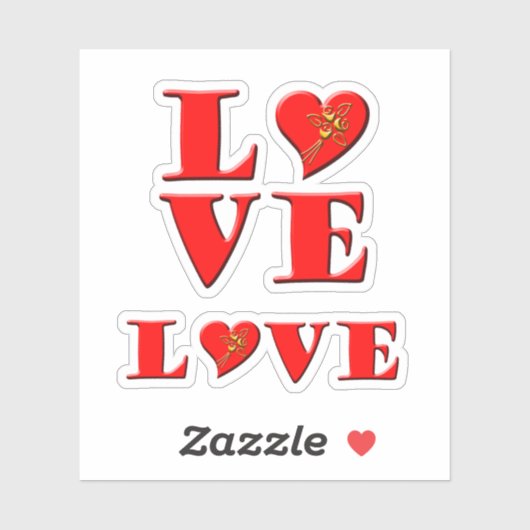 Love Letters 'L O V E' Scrap Book シール (シート)