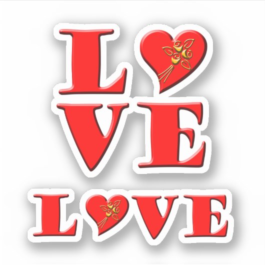 Love Letters 'L O V E' Scrap Book シール (正面)