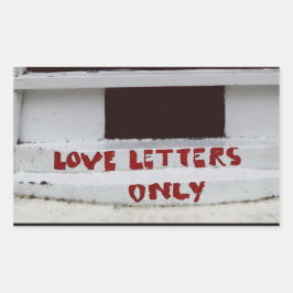 Love Letters Onlyメールスロット 長方形シール