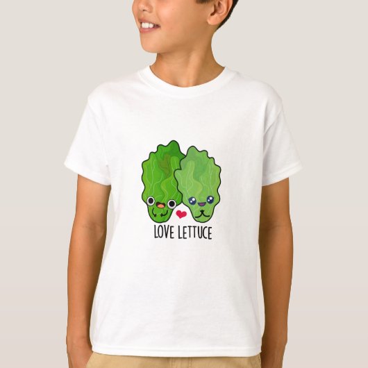 Love Lettuce Funny Veggie Pun Tシャツ (正面)