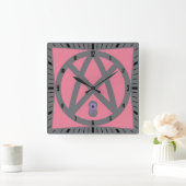 LOVE LEX PSTAN BY MASANSER PIXELAT スクエア壁時計 (ホーム)