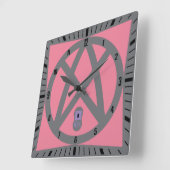 LOVE LEX PSTAN BY MASANSER PIXELAT スクエア壁時計 (傾斜)