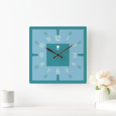 LOVE LEX RELAXING BY MASANSER PIXELAT スクエア壁時計 (ホーム)