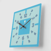 LOVE LEX RELAXING BY MASANSER PIXELAT スクエア壁時計 (傾斜)