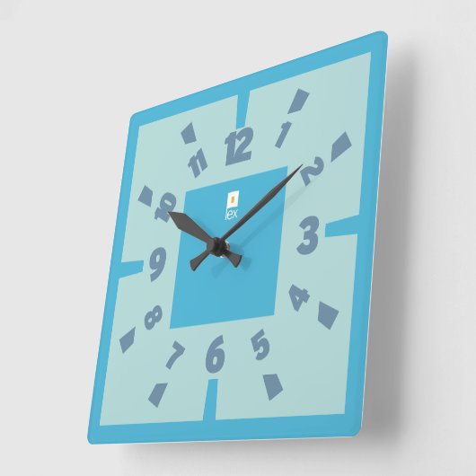 LOVE LEX RELAXING BY MASANSER PIXELAT スクエア壁時計 (傾斜)