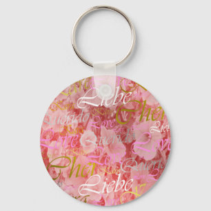 Love,liebe,kara,cher,karee,querido,文字,バラ，祭典 キーホルダー