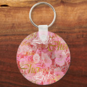 Love,liebe,kara,cher,karee,querido,文字,バラ，祭典 キーホルダー (正面)