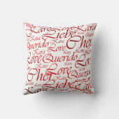 Love,liebe,kara,cher,karee,querido,文字,バラ,祭典 クッション (裏面)