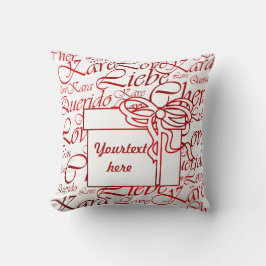 Love,liebe,kara,cher,karee,querido,文字,バラ，祭典 クッション