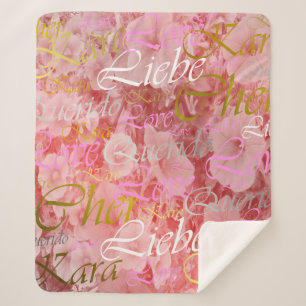 Love,liebe,kara,cher,karee,querido,文字,バラ，祭典 シェルパブランケット