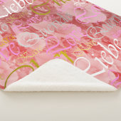 Love,liebe,kara,cher,karee,querido,文字,バラ，祭典 シェルパブランケット (3/4)