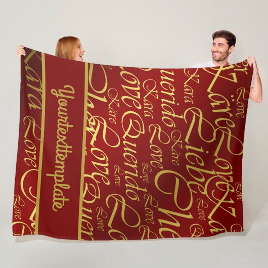 Love,liebe,kara,cher,karee,querido,文字,バラ，祭典 フリースブランケット (インサイチュ)