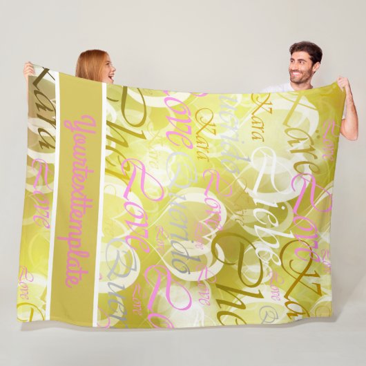 Love,liebe,kara,cher,karee,querido,文字,バラ，祭典 フリースブランケット (インサイチュ)