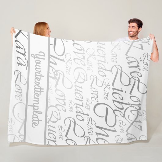 Love,liebe,kara,cher,karee,querido,文字,バラ,祭典 フリースブランケット (インサイチュ)