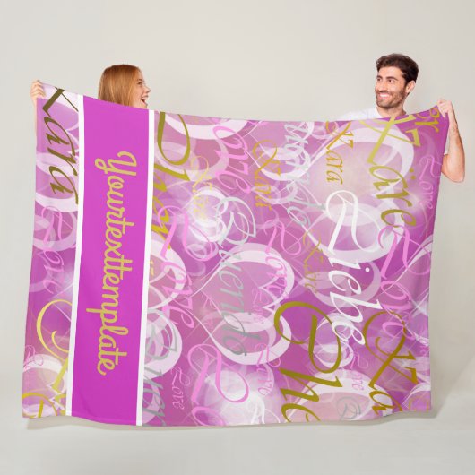 Love,liebe,kara,cher,karee,querido,文字,バラ,祭典 フリースブランケット (インサイチュ)