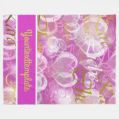 Love,liebe,kara,cher,karee,querido,文字,バラ,祭典 フリースブランケット (正面(横))