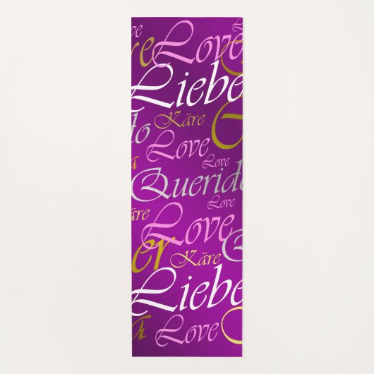 Love,liebe,kara,cher,karee,querido,文字,バラ，祭典 ヨガマット (正面)
