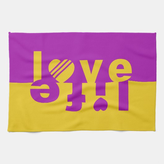 LOVE LIFEハンドタオル キッチンタオル (横)