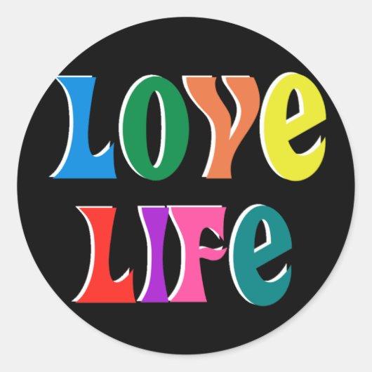 LOVE LIFE！カスタマイズ可能なクリスチャンメッセージ ラウンドシール (正面)