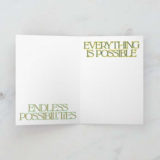 Love Life Folded Greeting Card カード (内部)