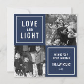 Love & Lightハヌカモダンー写真 シーズンカード (正面)