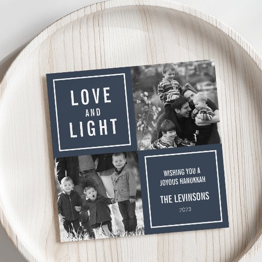 Love & Lightハヌカモダンー写真 シーズンカード