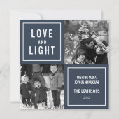 Love & Lightハヌカモダンー写真 シーズンカード (正面)