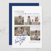 Love & LightハートHanukkah 4フォトカード シーズンカード (正面/裏面)