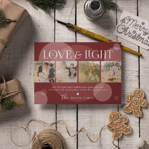 Love&Light フォトコラージュ クリスマス ホリデーカード
