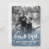 Love & Light《写真》ぼけ味Hanukkahフォトカード シーズンカード (正面)