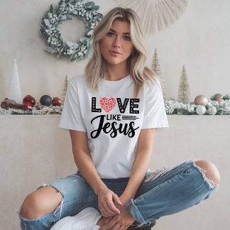 LOVE like JESUSデザイン-感動的 Christian Tシャツ