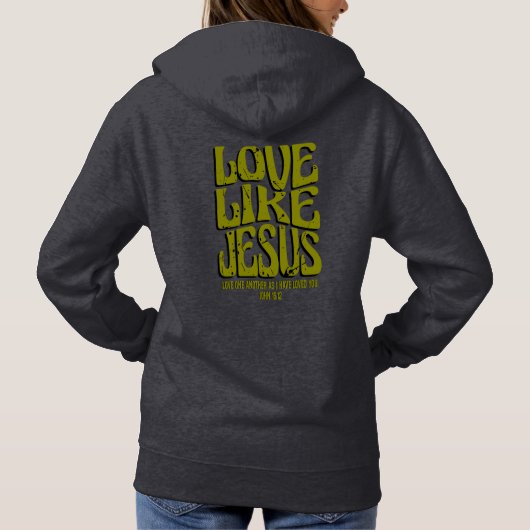 Love like jesus パーカ (裏面)