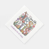 Love Like Jesus Easter Sunday スタンダードランチョンナプキン (角)