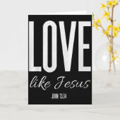 Love Like Jesus John 13_ Bible Verse Christian Scr カード (黄色い花)