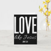 Love Like Jesus John 13_ Bible Verse Christian Scr カード (黄色い花)