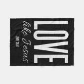 Love Like Jesus John 13_ Bible Verse Christian Scr フリースブランケット (正面(横))