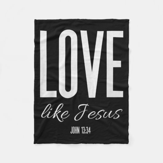 Love Like Jesus John 13_ Bible Verse Christian Scr フリースブランケット (正面)