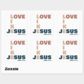 Love Like Jesus - John 15:12 Women's Christian スクエアシール (シート)