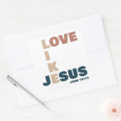 Love Like Jesus - John 15:12 Women's Christian スクエアシール (封筒)